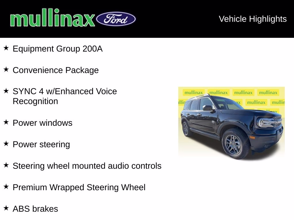 2025 Shadow Black Ford Bronco Sport Big Bend 4X4 SUV