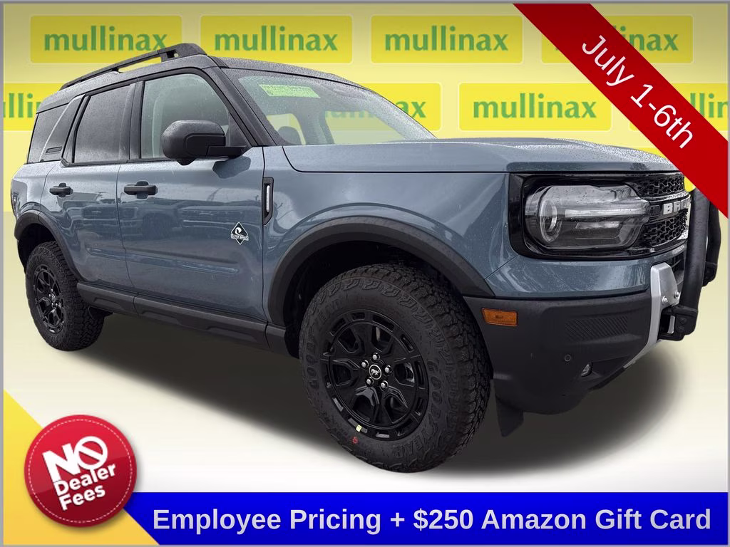 2025 Azure Gray Metallic Tri-Coat Ford Bronco Sport Outer Banks 4X4 SUV