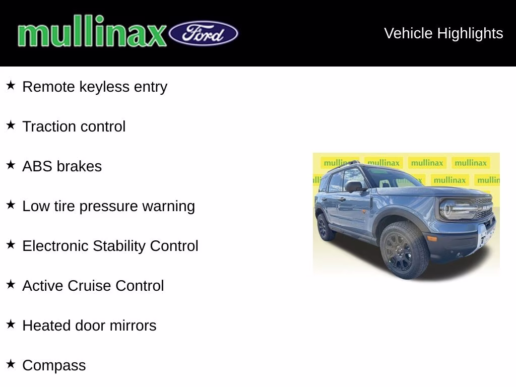 2026 Azure Gray Metallic Tri-Coat Ford Bronco Sport Badlands 4X4 SUV