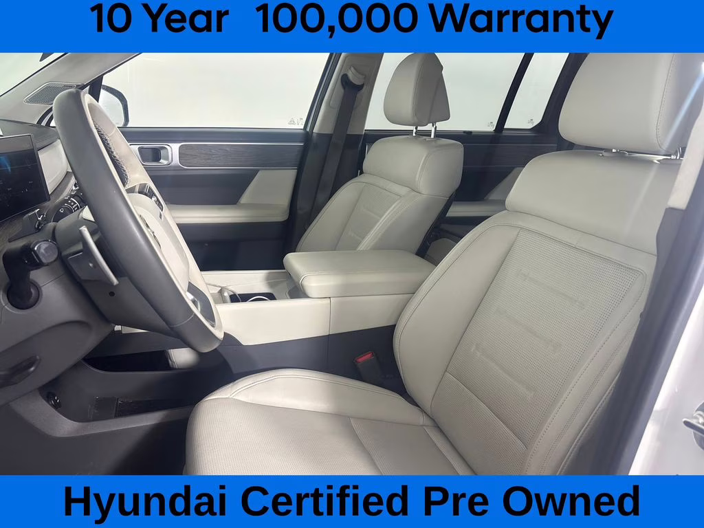 2024 Serenity White Hyundai Santa Fe Calligraphy AWD SUV