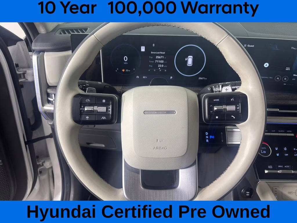 2024 Serenity White Hyundai Santa Fe Calligraphy AWD SUV