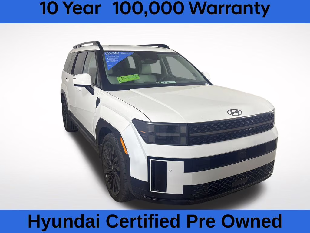 2024 Serenity White Hyundai Santa Fe Calligraphy AWD SUV
