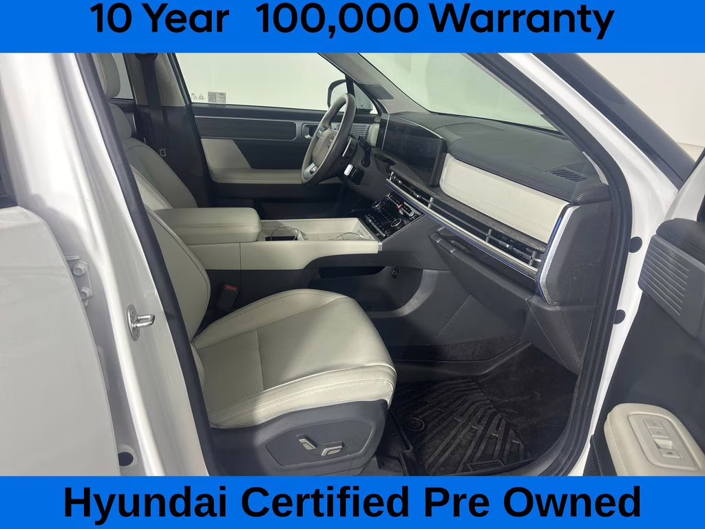 2024 Serenity White Hyundai Santa Fe Calligraphy AWD SUV