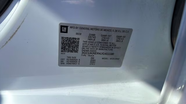 2018 Summit White Chevrolet Silverado 1500 LT 4X4 Truck