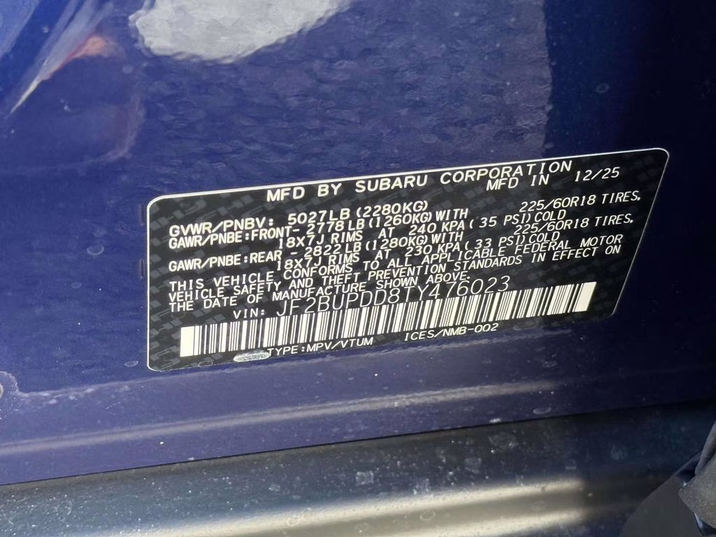 2026 Sapphire Blue Pearl Subaru Outback Limited AWD SUV