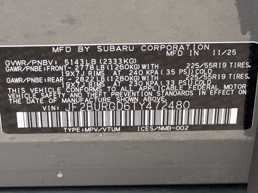 2026 River Rock Pearl Subaru Outback Limited XT AWD SUV