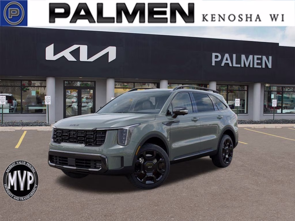 2026 Cityscape Green Kia Sorento Hybrid X-Line SX Prestige AWD SUV