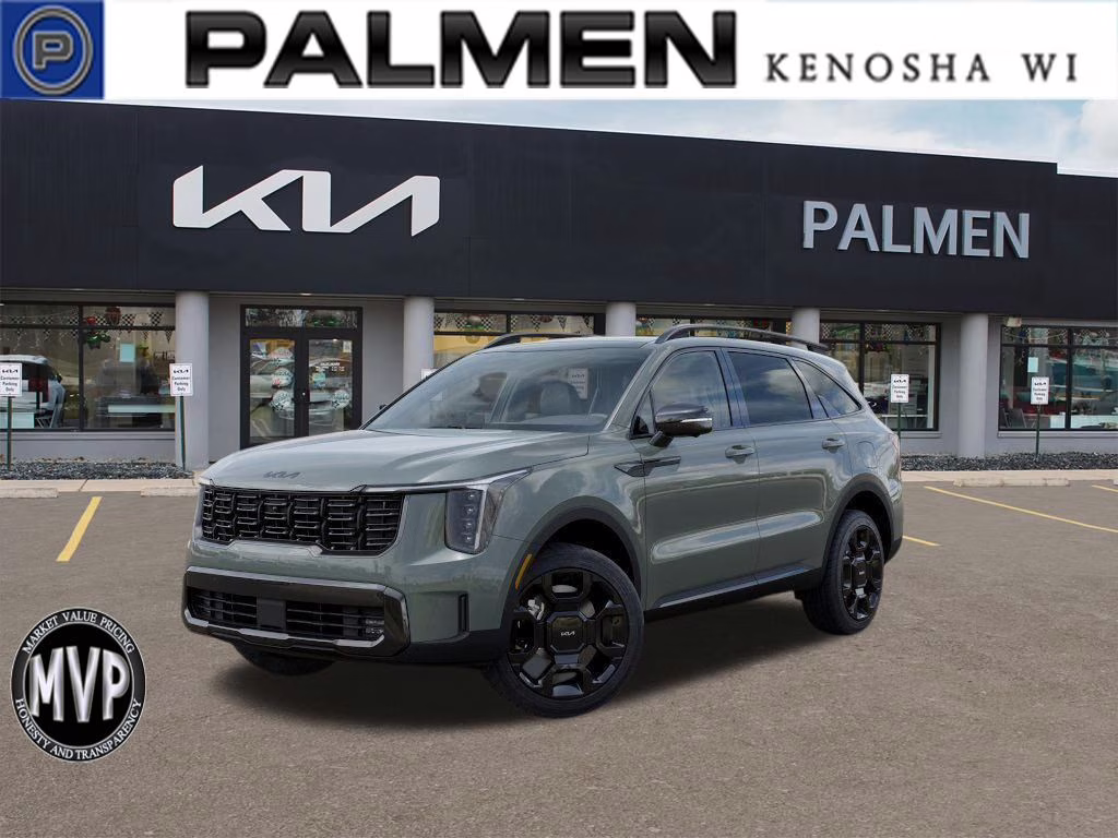 2026 Cityscape Green Kia Sorento Hybrid X-Line SX Prestige AWD SUV