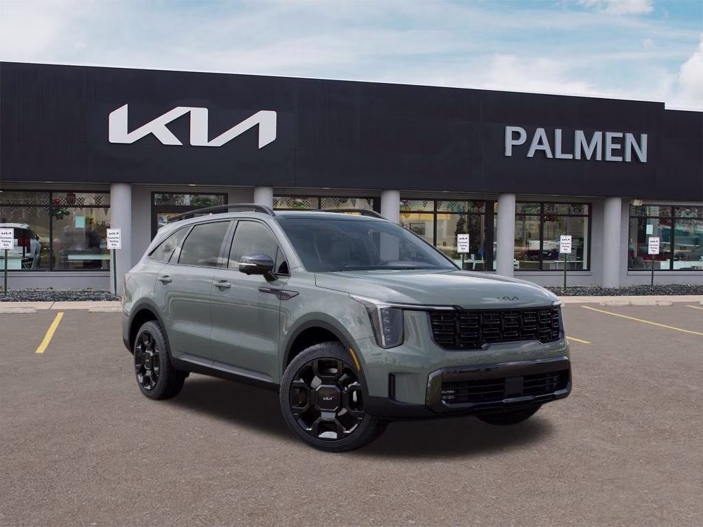 2026 Cityscape Green Kia Sorento Hybrid X-Line SX Prestige AWD SUV