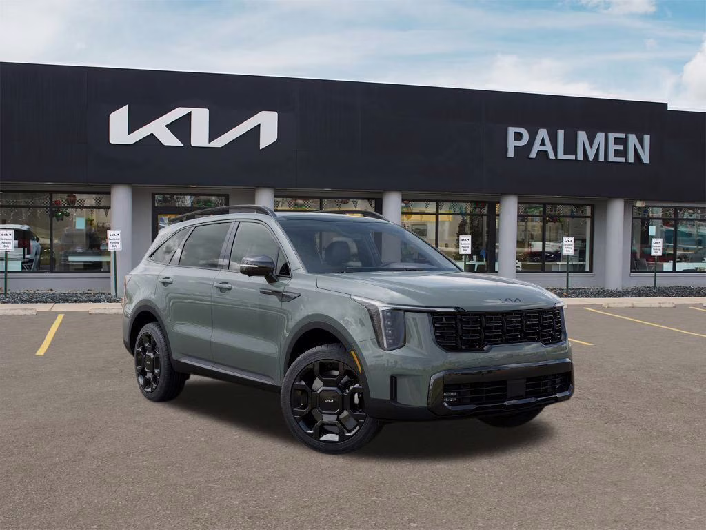 2026 Cityscape Green Kia Sorento Hybrid X-Line SX Prestige AWD SUV