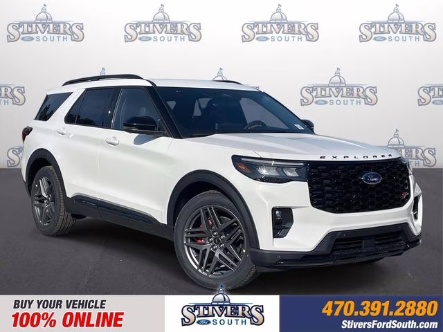 2026 White Metallic Ford Explorer ST 4X4 SUV