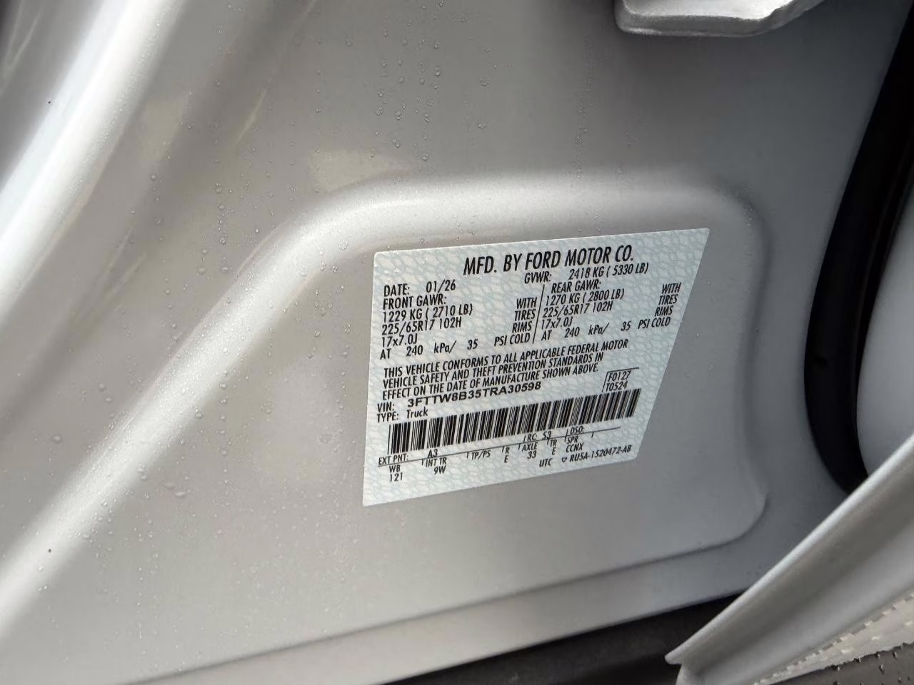 2026 Space White Metallic Ford Maverick XL AWD Truck