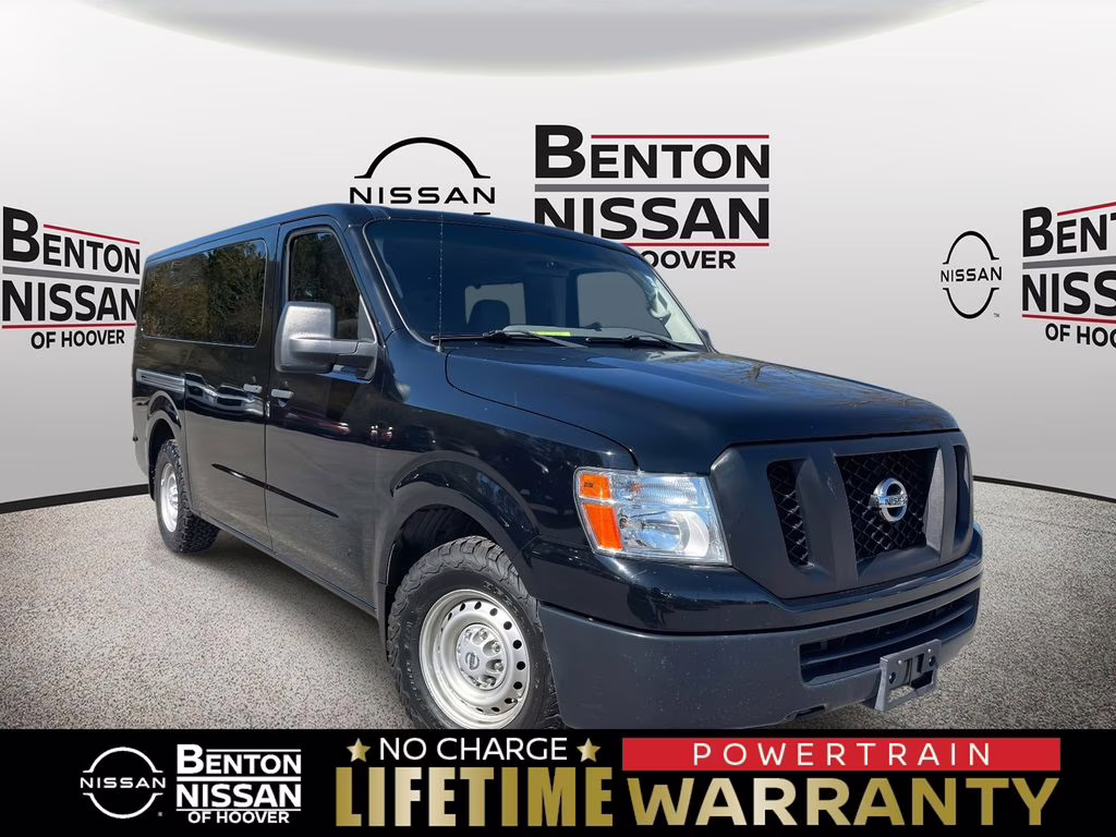 2019 Super Black Nissan NV Passenger S RWD Van