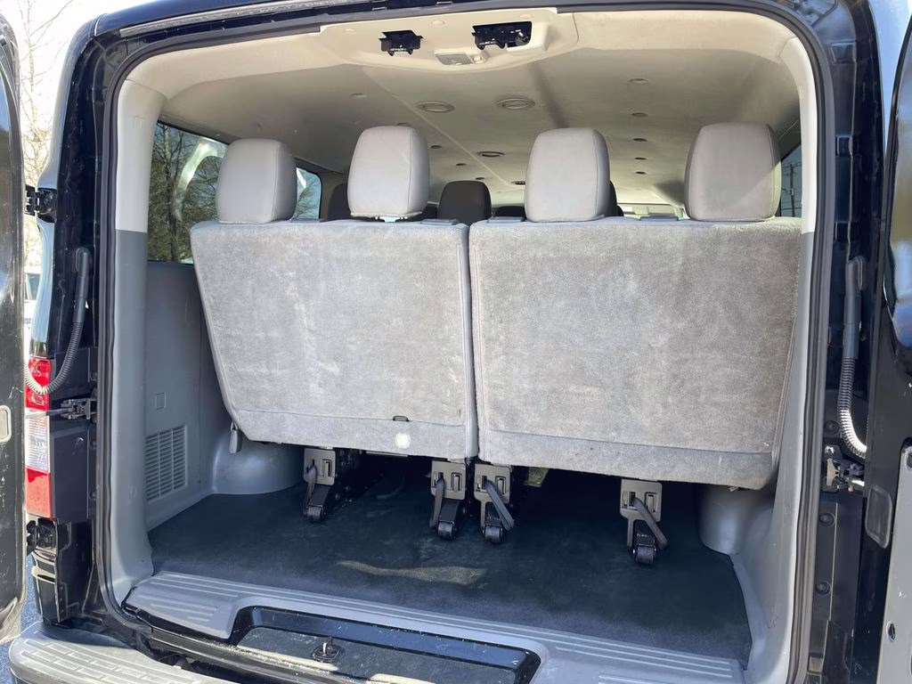 2019 Super Black Nissan NV Passenger S RWD Van