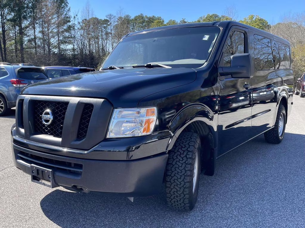 2019 Super Black Nissan NV Passenger S RWD Van