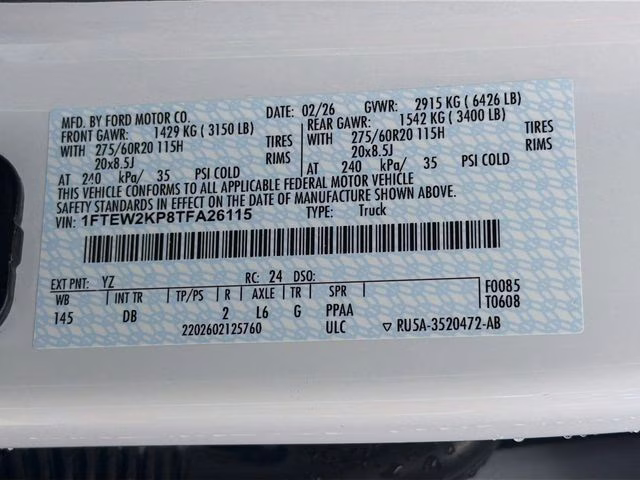 2026 Oxford White Ford F-150 STX RWD Truck