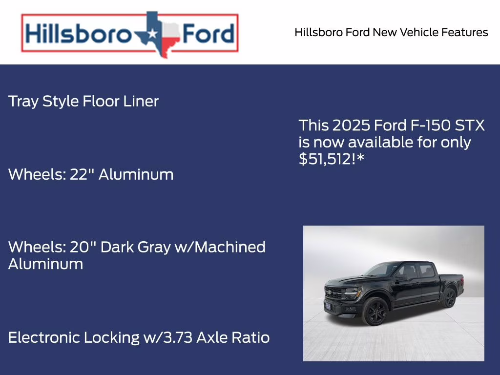 2025 Agate Black Metallic Ford F-150 STX 4X4 Truck