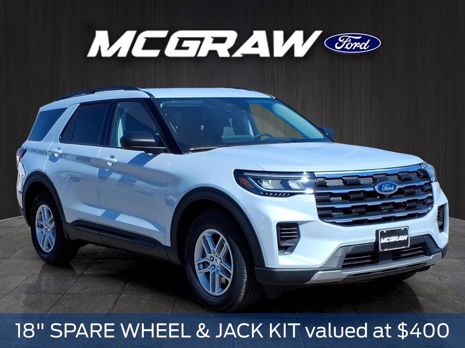 2026 White Metallic Ford Explorer Active RWD SUV