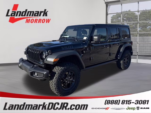 2026 Black Clearcoat Jeep Wrangler Willys 4X4 Convertible