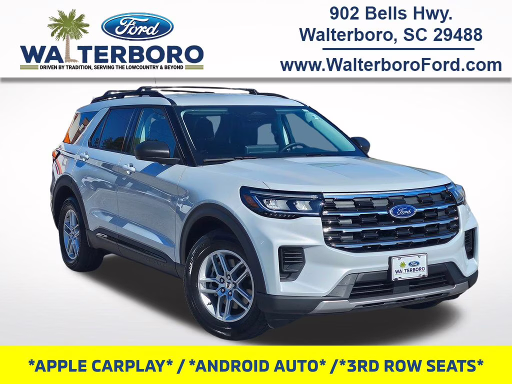 2026 Space White Metallic Ford Explorer Active RWD SUV