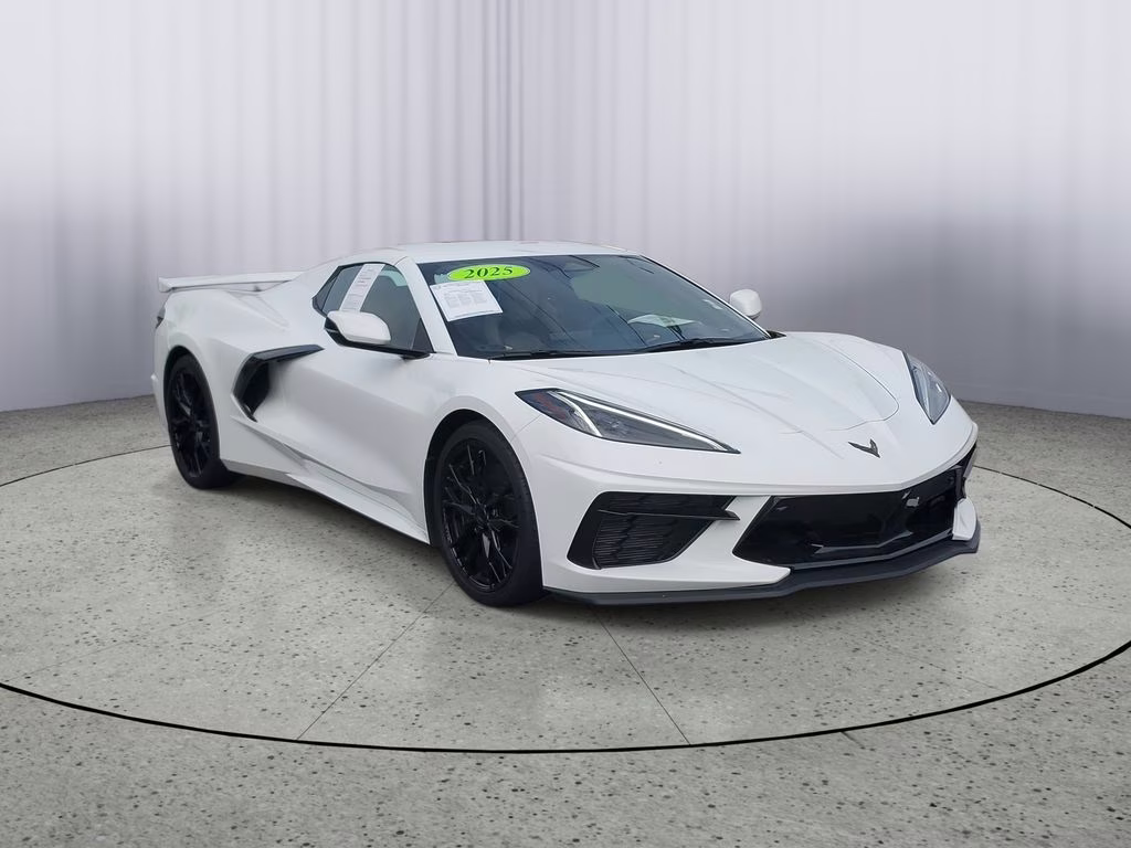 2025 Arctic White Chevrolet Corvette 3LT Convertible 1-Owner RWD Convertible