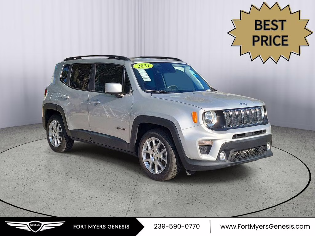 2021 Glacier Metallic Clearcoat Jeep Renegade Latitude FWD SUV