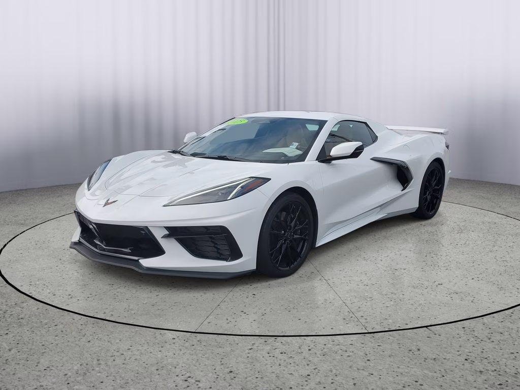2025 Arctic White Chevrolet Corvette 3LT Convertible 1-Owner RWD Convertible
