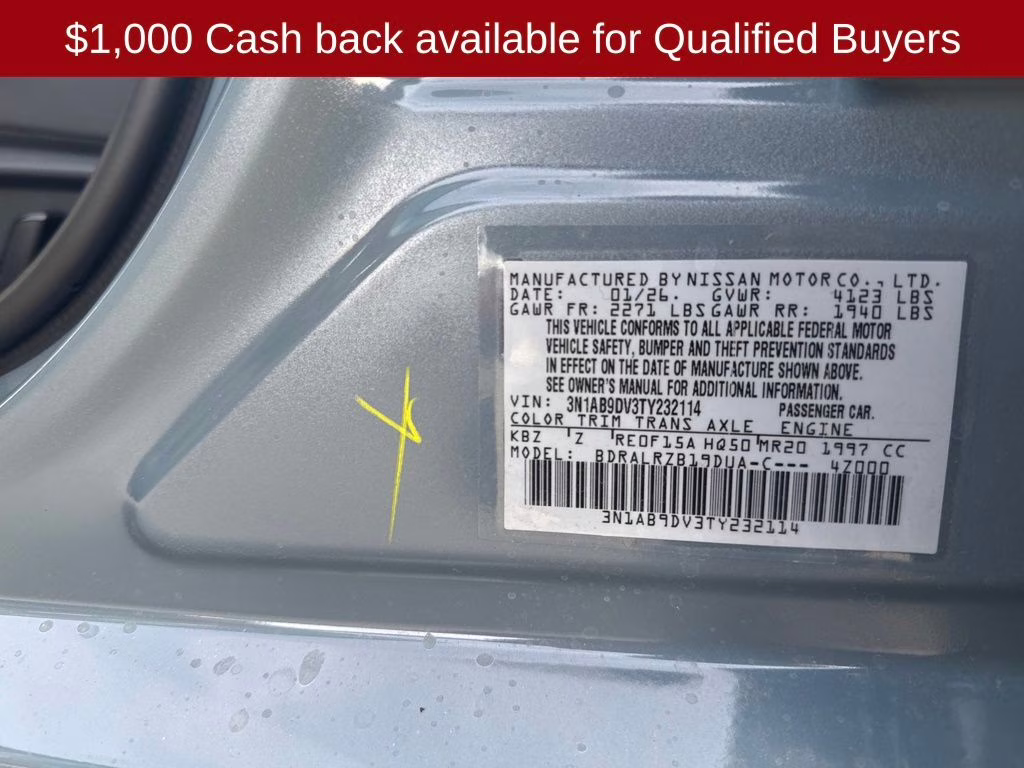 2026 Atlantic Gray Metallic Nissan Sentra SR FWD Sedan