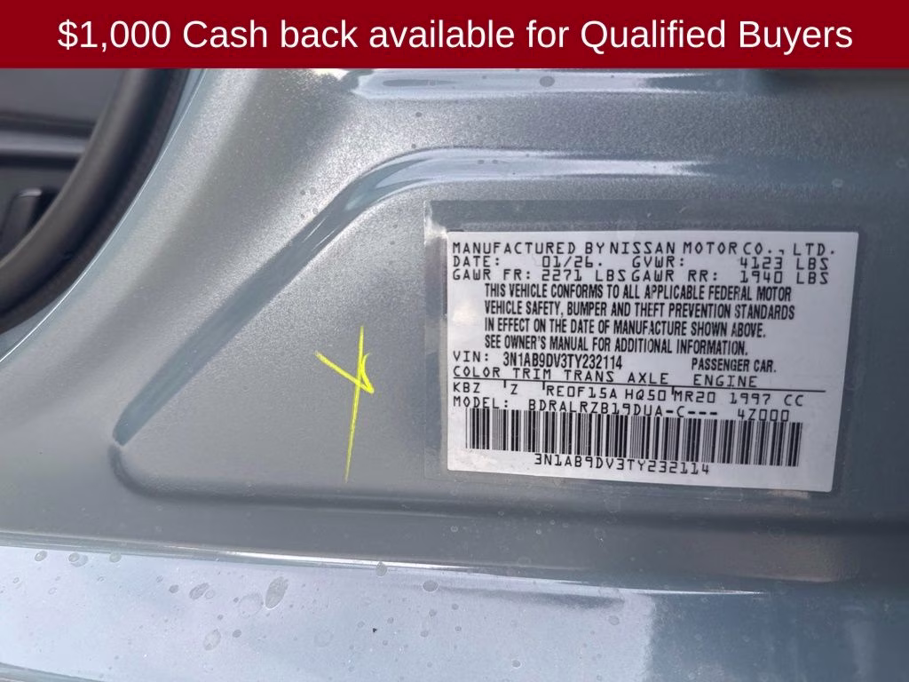 2026 Atlantic Gray Metallic Nissan Sentra SR FWD Sedan