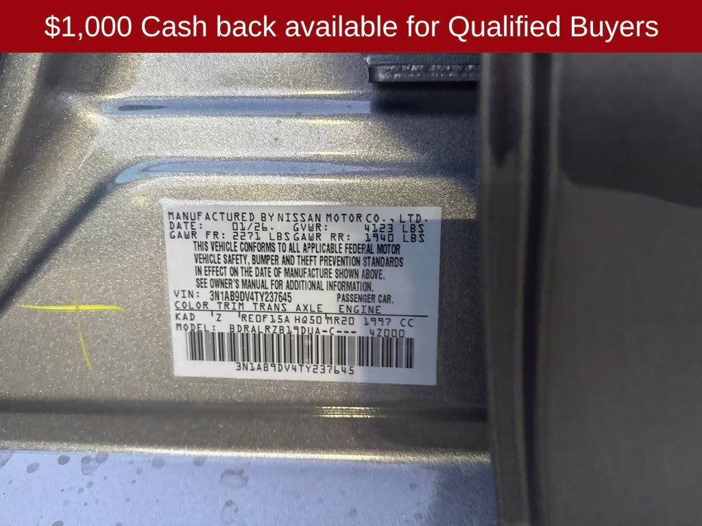 2026 Gun Metallic Nissan Sentra SR FWD Sedan