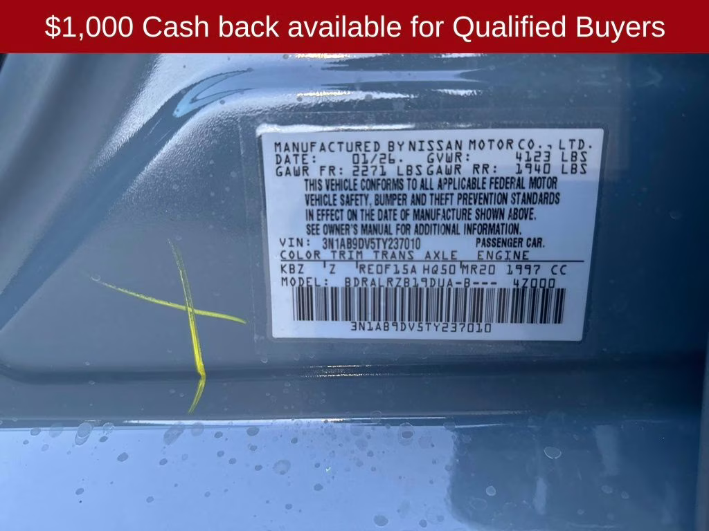 2026 Atlantic Gray Metallic Nissan Sentra SR FWD Sedan