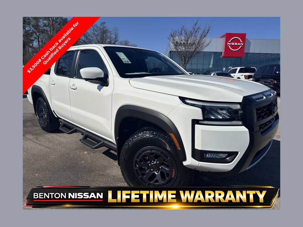 2026 Glacier White Nissan Frontier PRO-4X 4X4 Truck