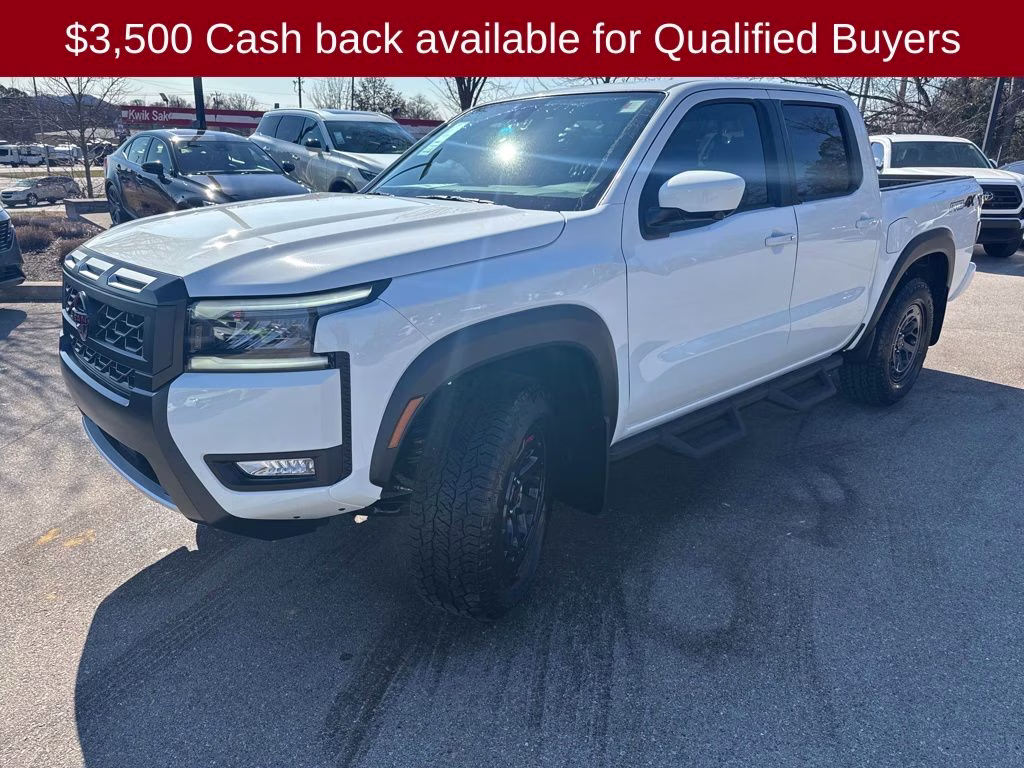 2026 Glacier White Nissan Frontier PRO-4X 4X4 Truck