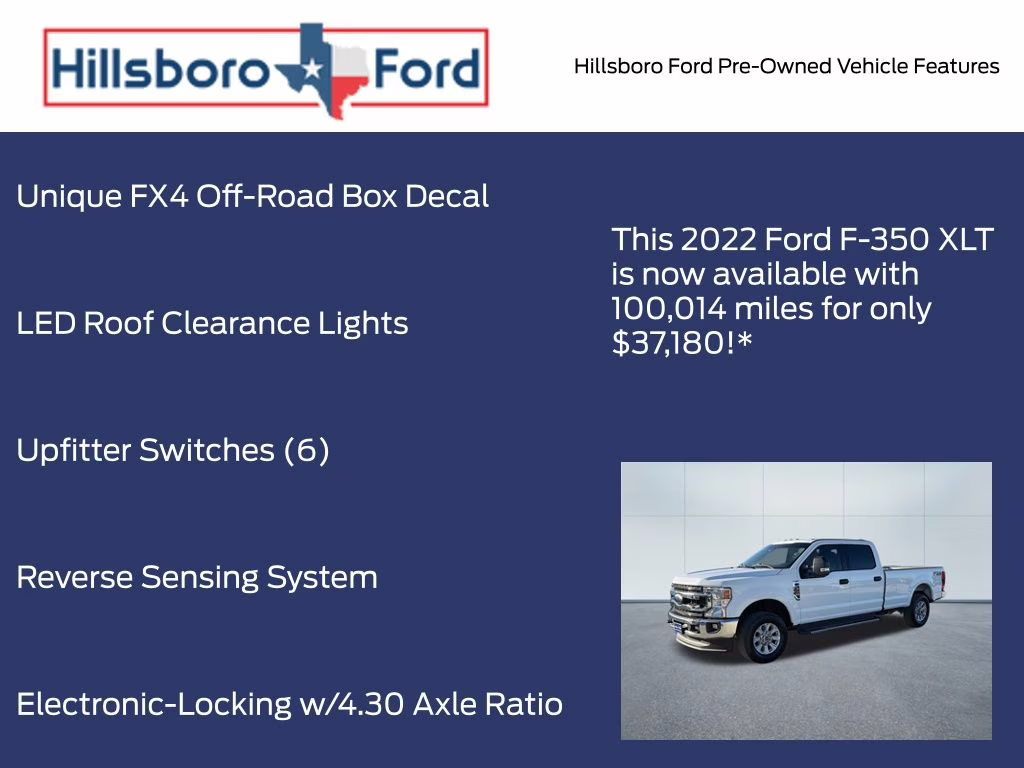 2022 Oxford White Ford Super Duty F-350 SRW XLT 4X4 Truck