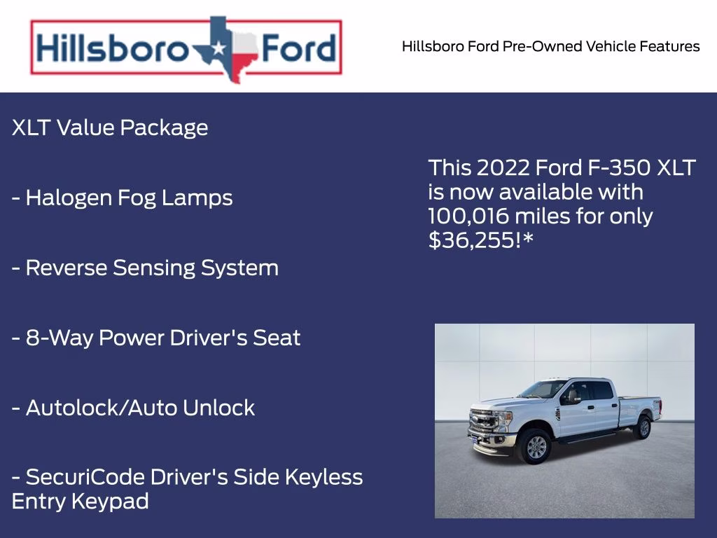 2022 Oxford White Ford Super Duty F-350 SRW XLT 4X4 Truck