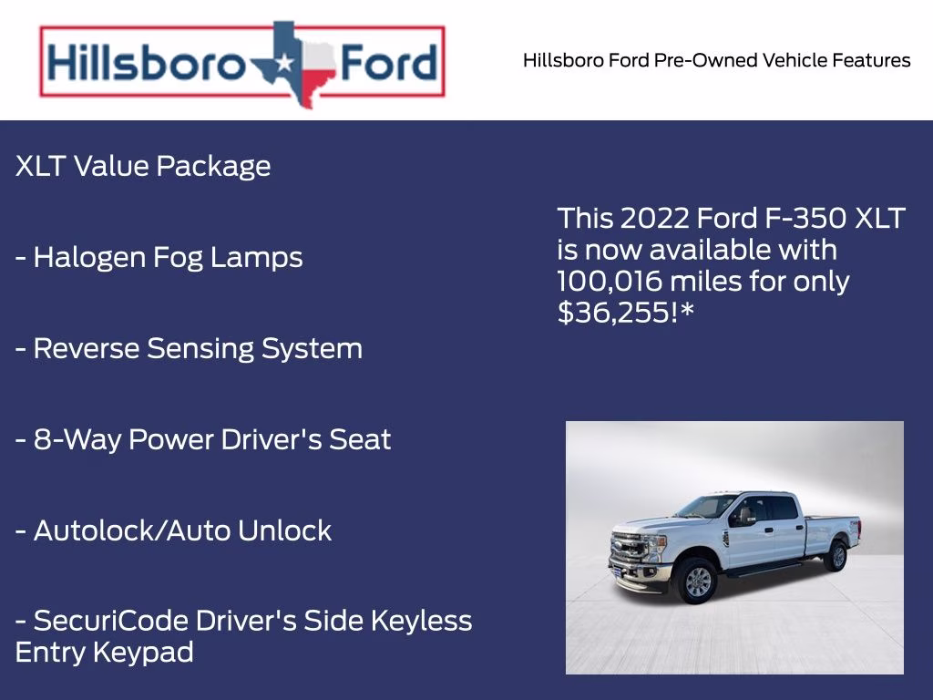 2022 Oxford White Ford Super Duty F-350 SRW XLT 4X4 Truck