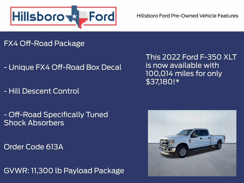 2022 Oxford White Ford Super Duty F-350 SRW XLT 4X4 Truck