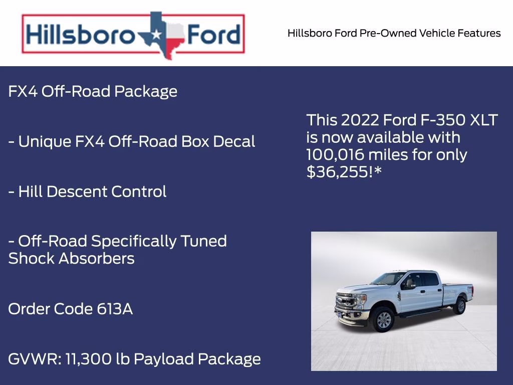 2022 Oxford White Ford Super Duty F-350 SRW XLT 4X4 Truck