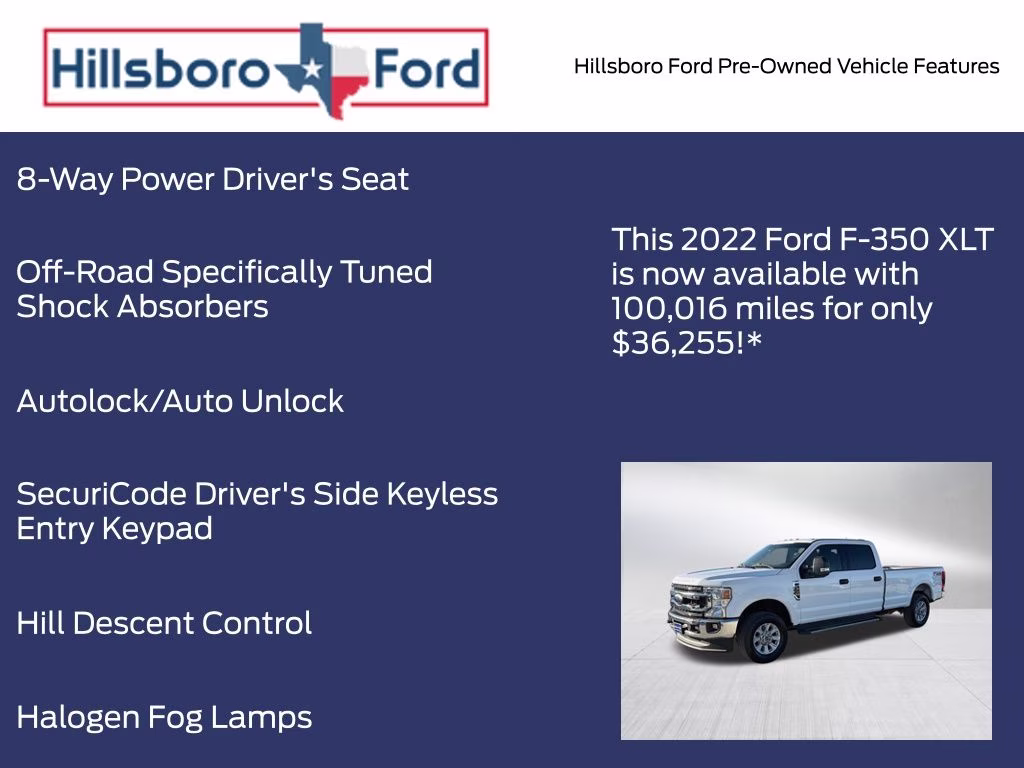 2022 Oxford White Ford Super Duty F-350 SRW XLT 4X4 Truck