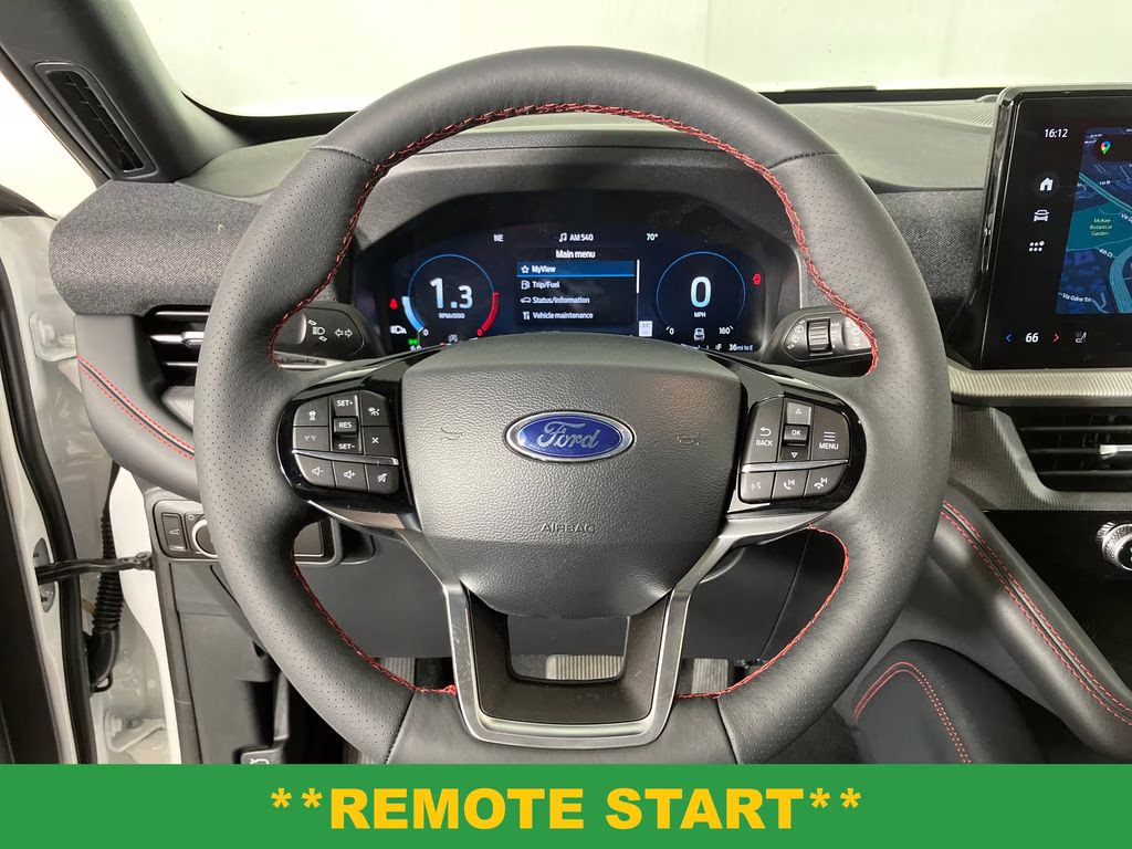 2026 Star White Metallic Tri-Coat Ford Explorer ST-Line RWD SUV