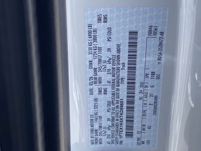 2026 Oxford White Ford F-150 XL RWD Truck