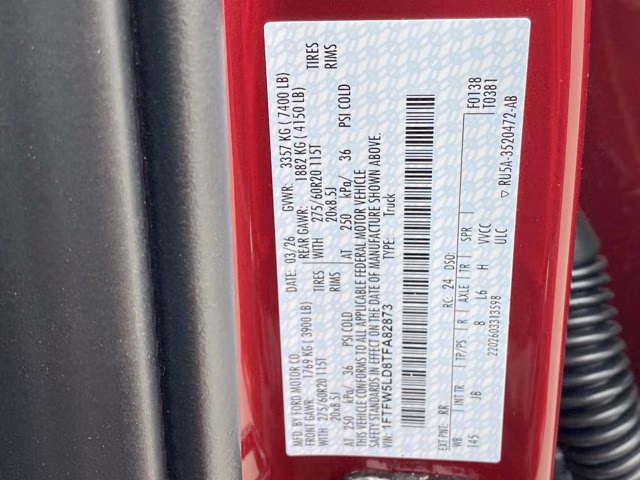 2026 Ruby Red Metallic Tinted Clearcoat Ford F-150 LARIAT 4X4 Truck