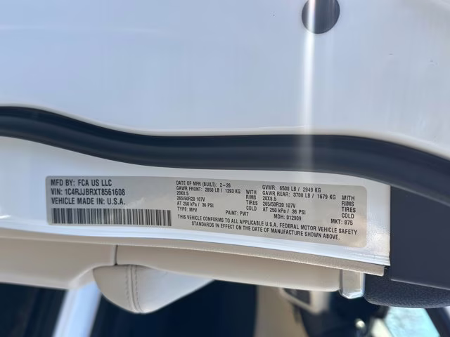 2026 Bright White Clearcoat Jeep Grand Cherokee L Limited RWD SUV