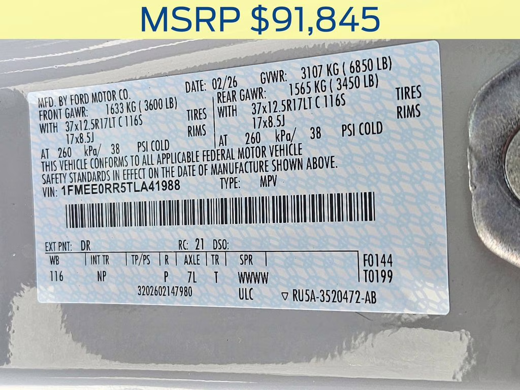 2026 Avalanche Gray Ford Bronco Raptor 4X4 SUV