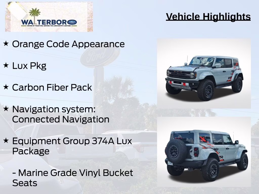 2026 Avalanche Gray Ford Bronco Raptor 4X4 SUV