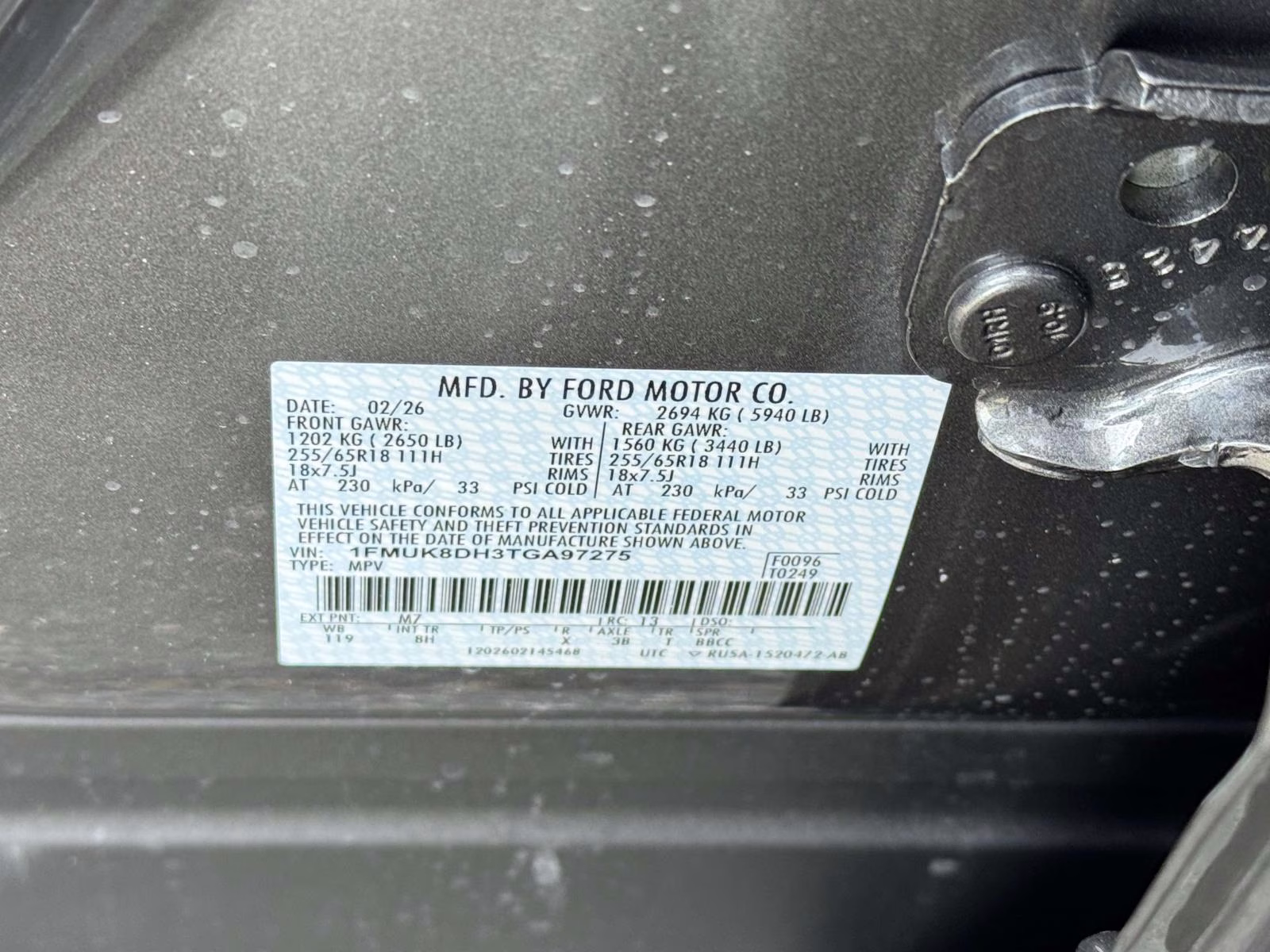 2026 Carbonized Gray Metallic Ford Explorer Active w/200A Pkg 4WD 4X4 SUV