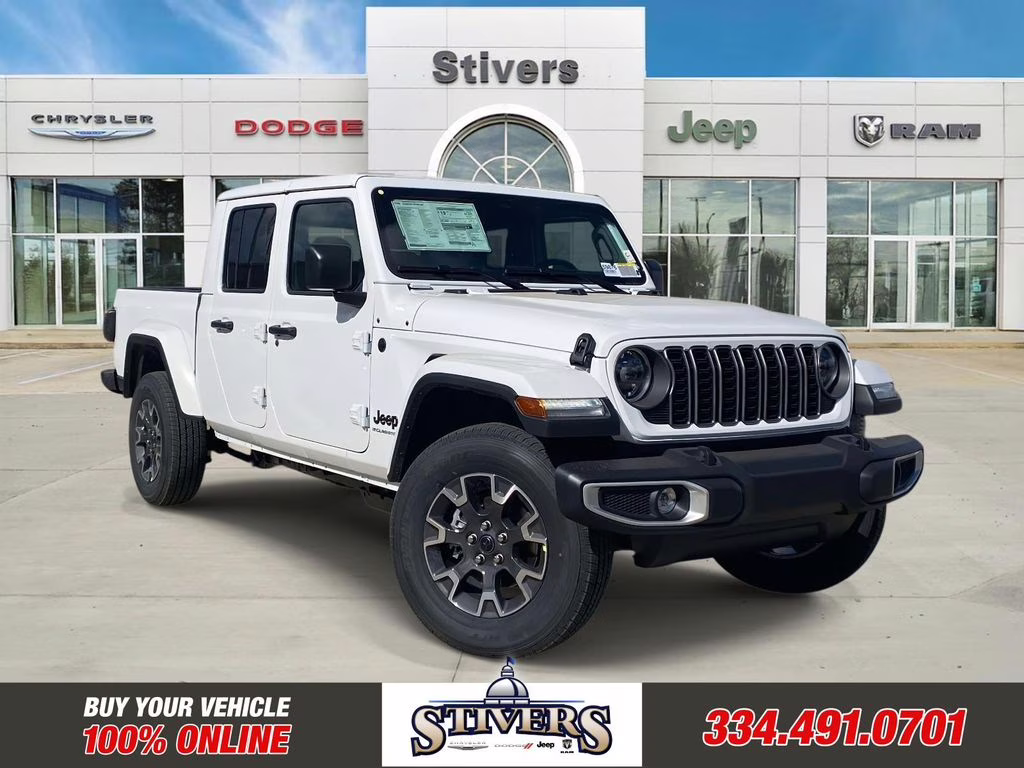 2026 Bright White Clearcoat Jeep Gladiator Sahara 4X4 Truck