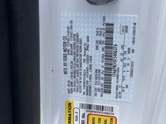 2026 Oxford White Ford Mustang GT RWD Coupe