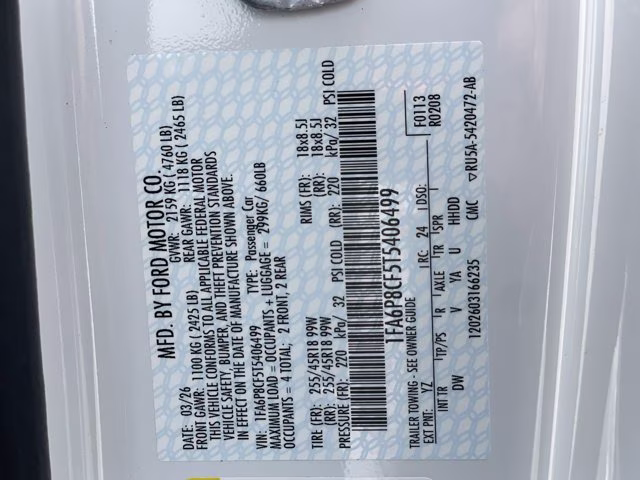 2026 Oxford White Ford Mustang GT RWD Coupe