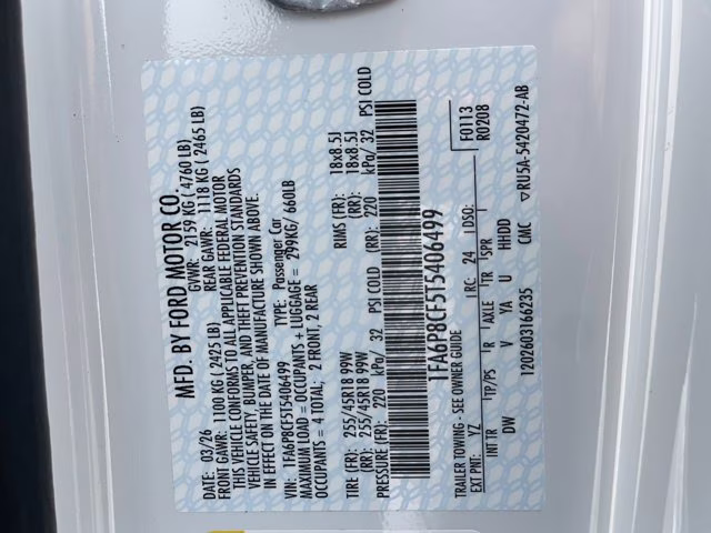 2026 Oxford White Ford Mustang GT RWD Coupe